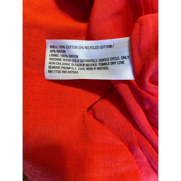 Kate Spade size Large sleeveless scalloped hem burnt orange knee length dress - Picture 4 of 7